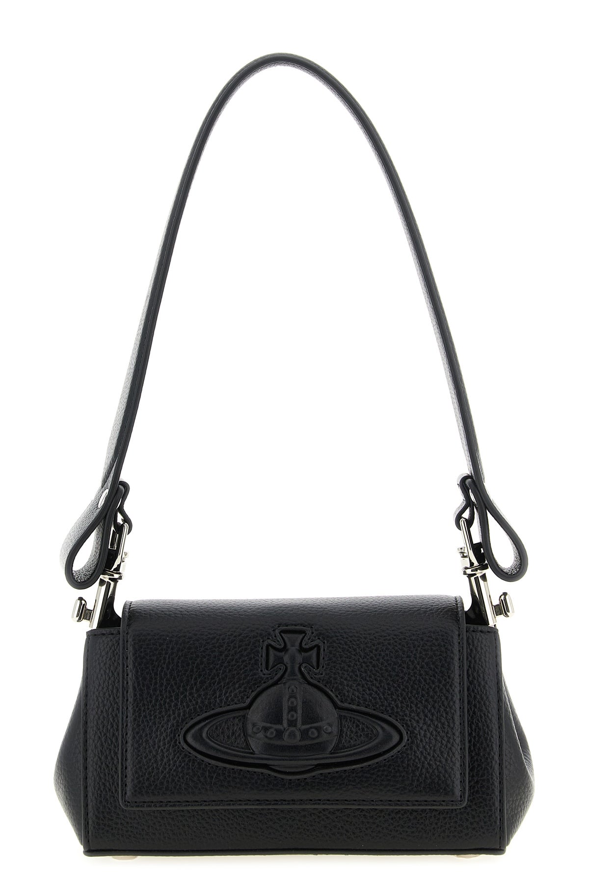 small hazel shoulder bag in hammered leather-effect pu