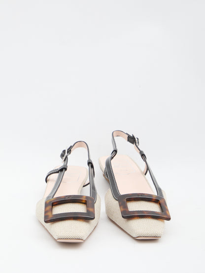 ROGER VIVIER 36 belle vivier slingback ballerinas