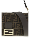 baguette shoulder bag in ff jacquard