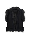 wool and fox fur gilet