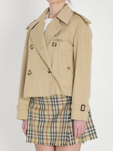 BURBERRY 6 cropped trench jacket in gabardine