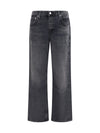 wide-leg denim jeans