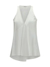 cotton and silk satin top