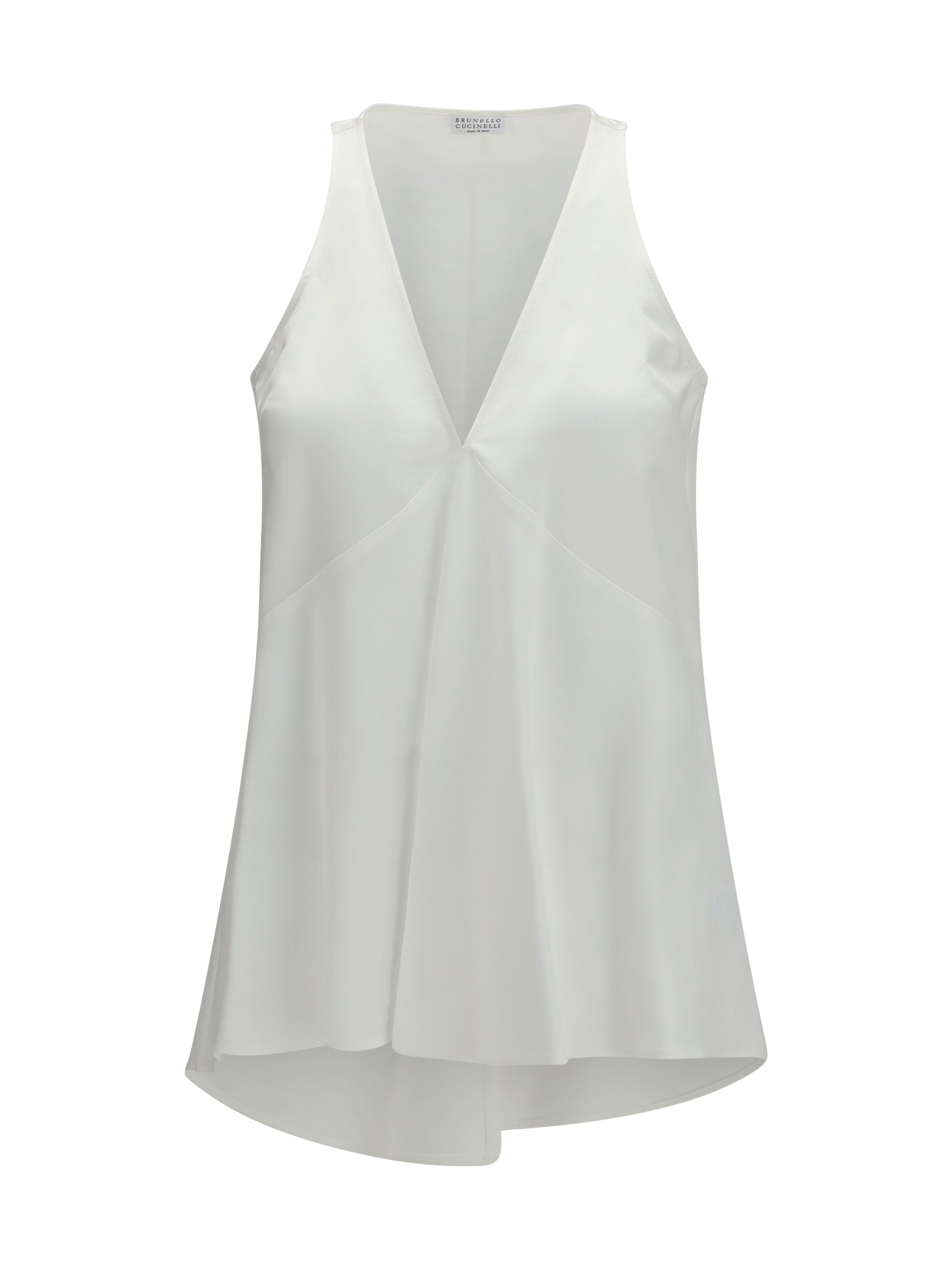 cotton and silk satin top