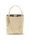 spin bouclé bucket bag