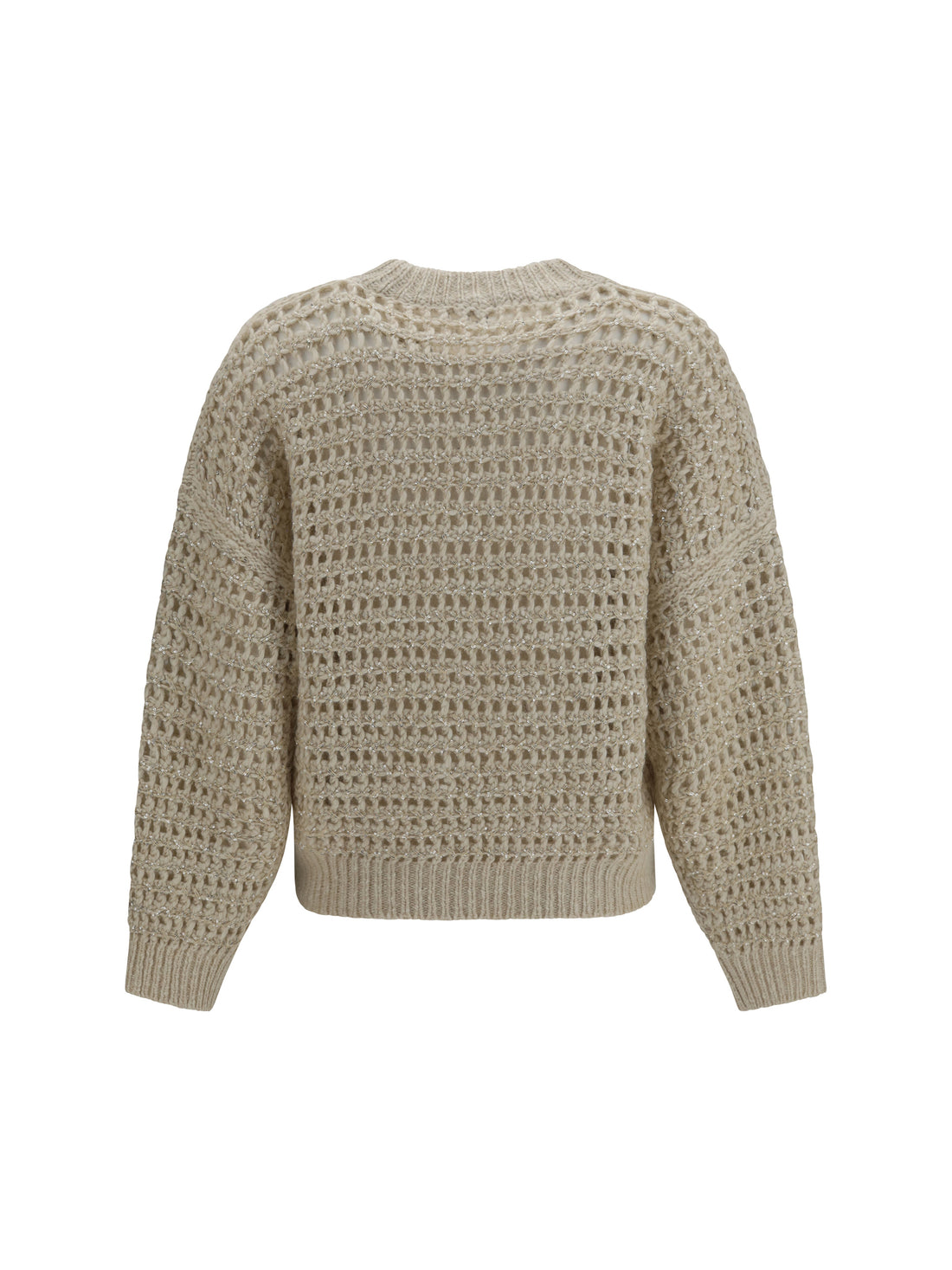 BRUNELLO CUCINELLI M dazzling open-knit virgin wool and cashmere sweater