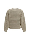 dazzling open-knit virgin wool and cashmere sweater