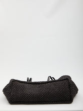 THE ROW OS black barn tote bag in raffia