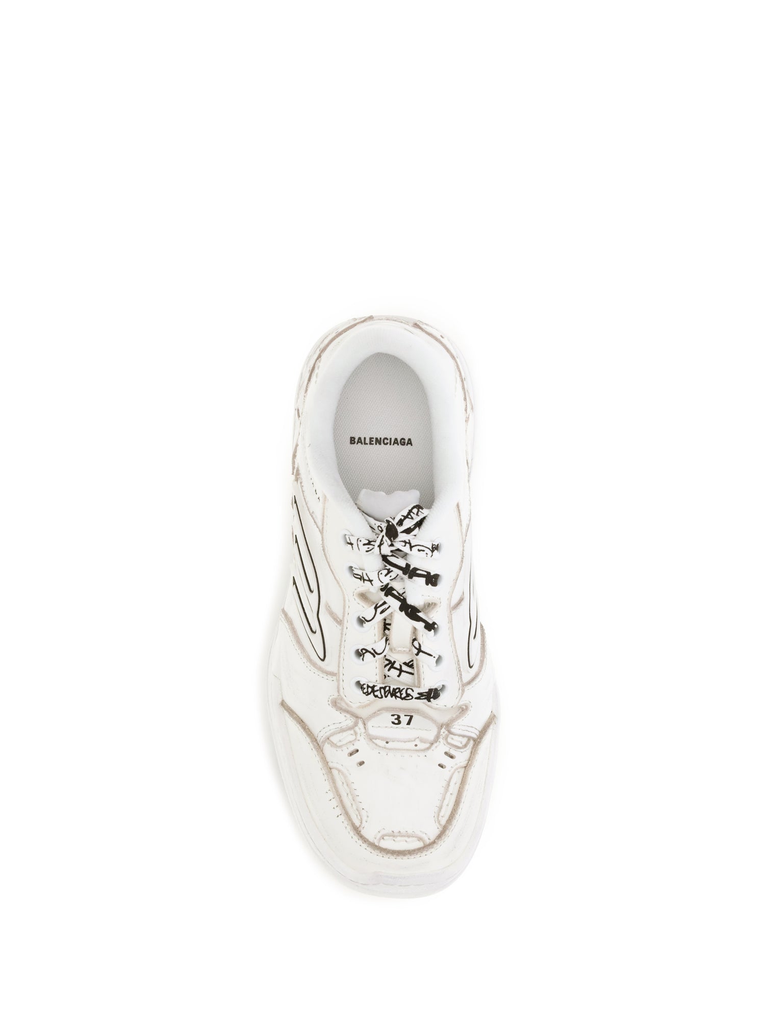 BALENCIAGA 39 hamptons worn-out sneakers 