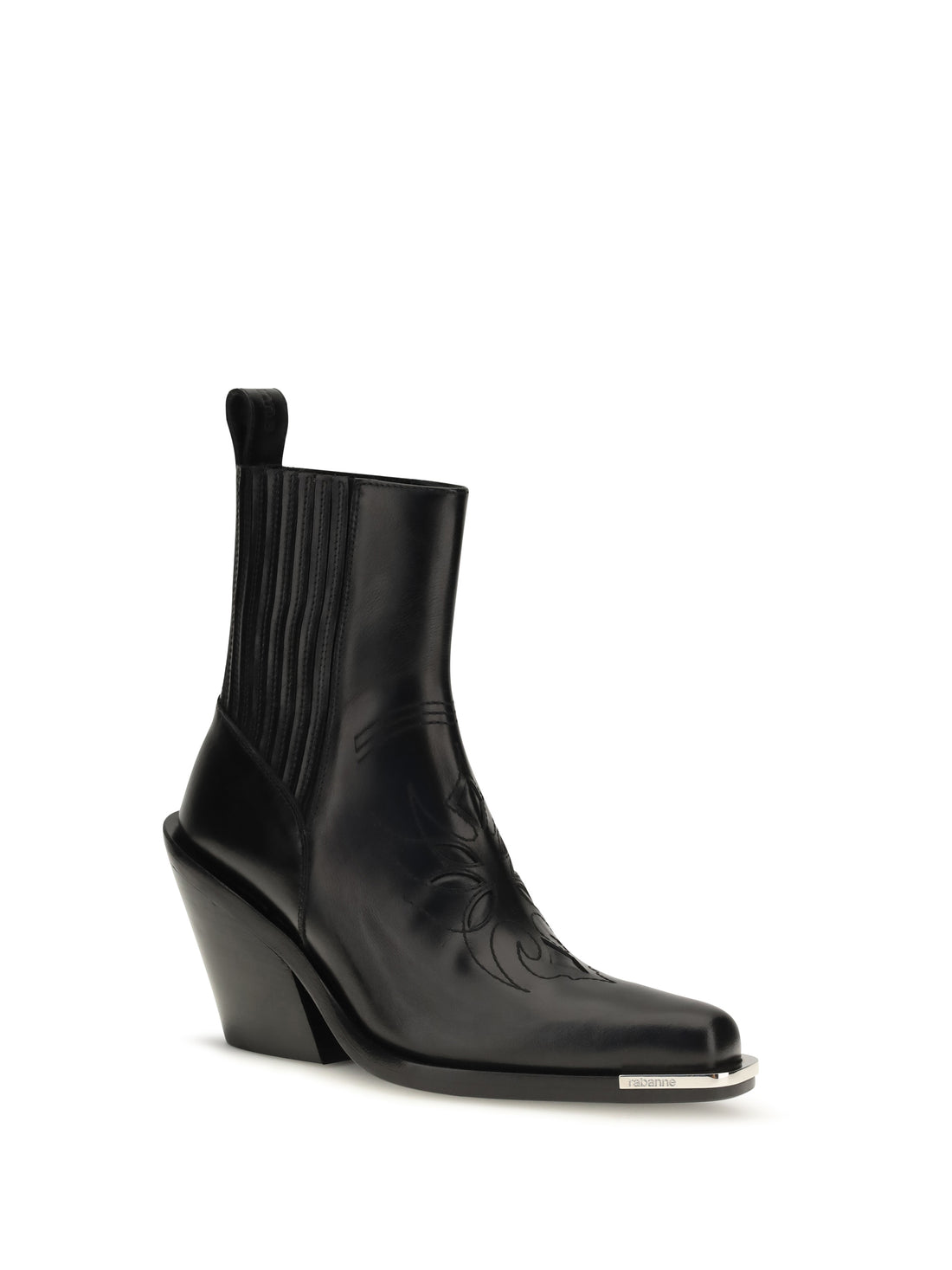 RABANNE 36 leather cowboy ankle boots
