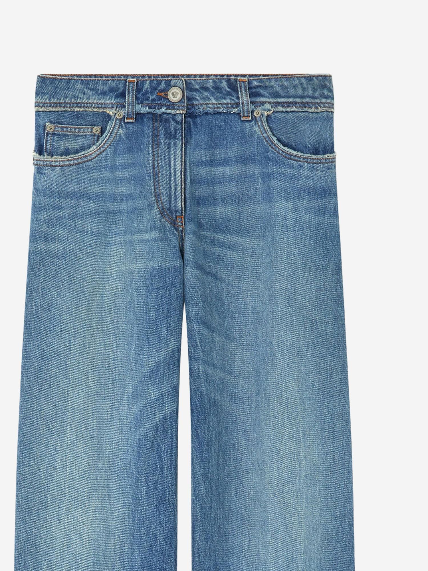 VERSACE 25 raw cut frayed jeans 