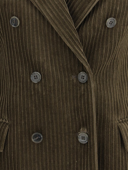 P.A.R.O.S.H. XS double-breasted blazer with ribbed fabric