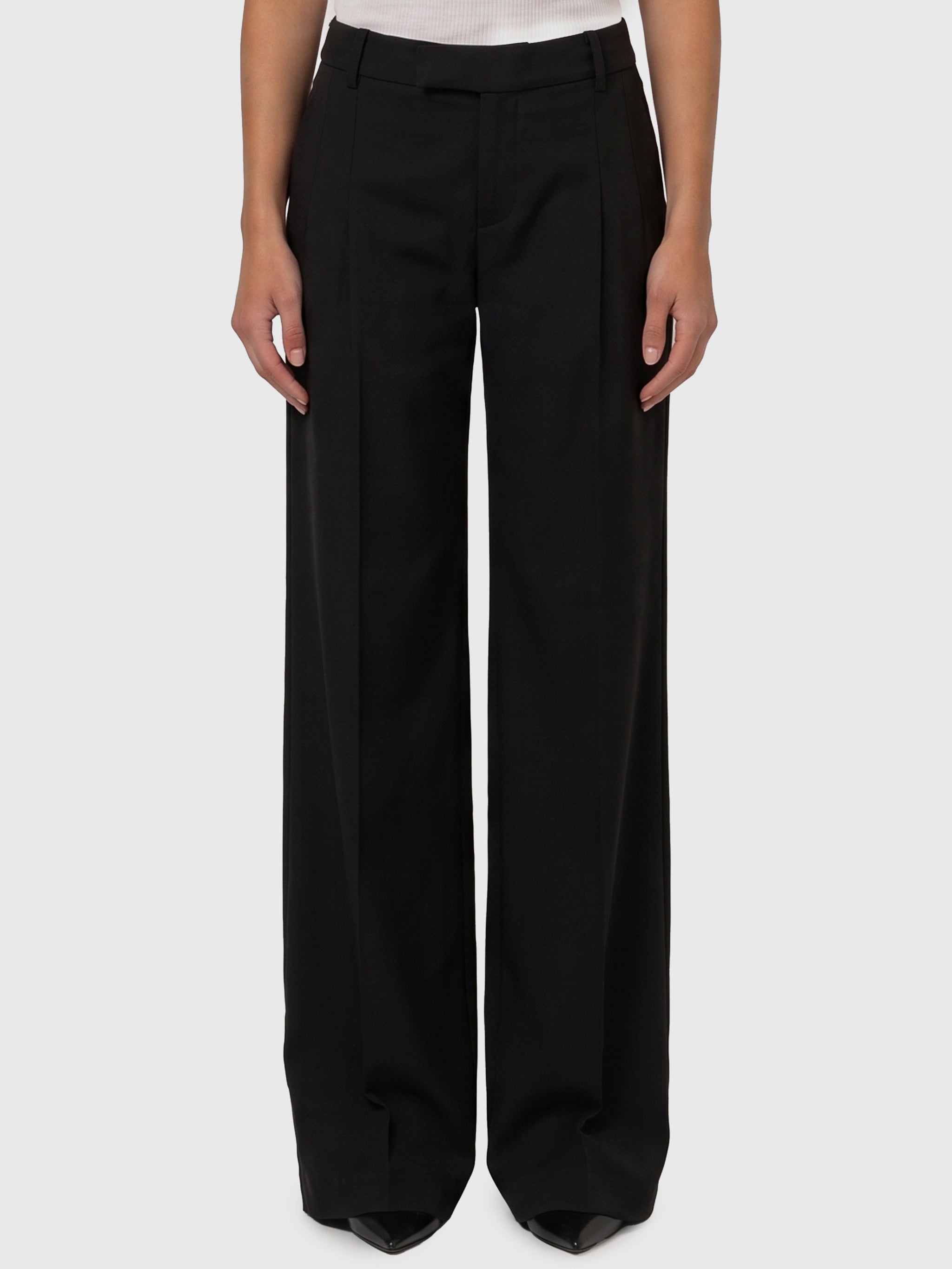 wide-leg frescolana trousers