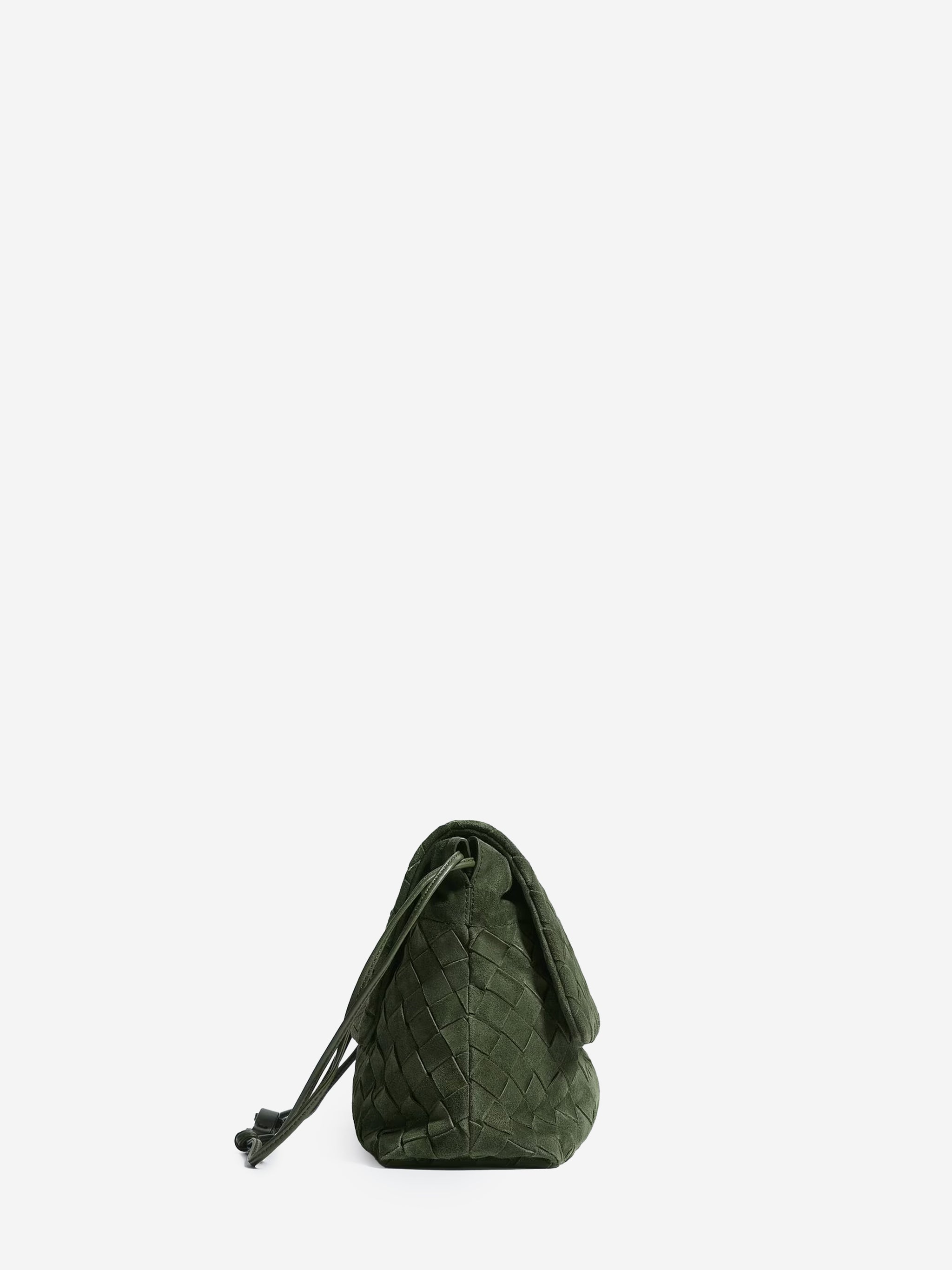 giorno green tweed pouch bag