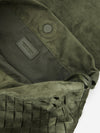 giorno green tweed pouch bag