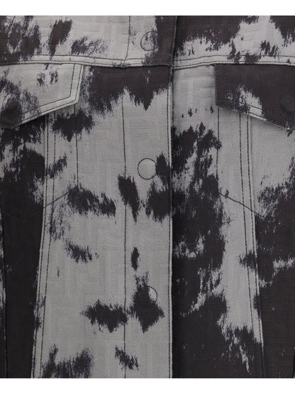 FENDI 38 ff animalier denim jacket