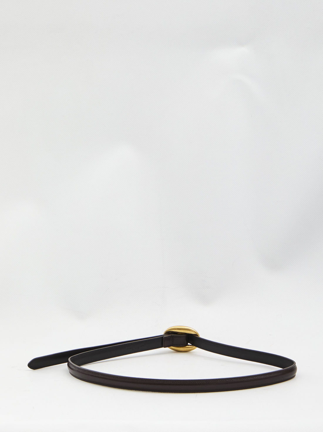 SAINT LAURENT 75 thin belt with oval buckle