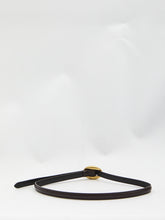 SAINT LAURENT 75 thin belt with oval buckle