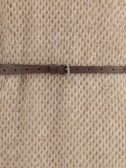 BRUNELLO CUCINELLI M perforated knit dressss