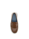 leather loafers with tassels and foldable heel