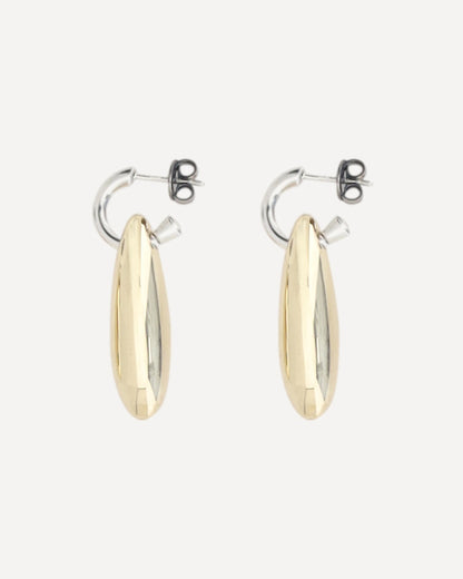 Bottega Veneta Ellipse Earrings Gold