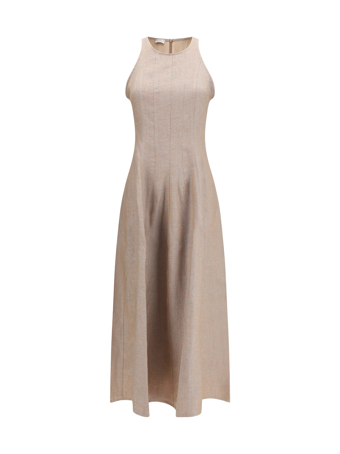 BRUNELLO CUCINELLI M sparkling linen twill dress