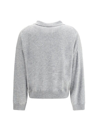 ALLUDE L wool polo sweater