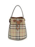 BURBERRY OS check mini bucket bag