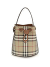check mini bucket bag