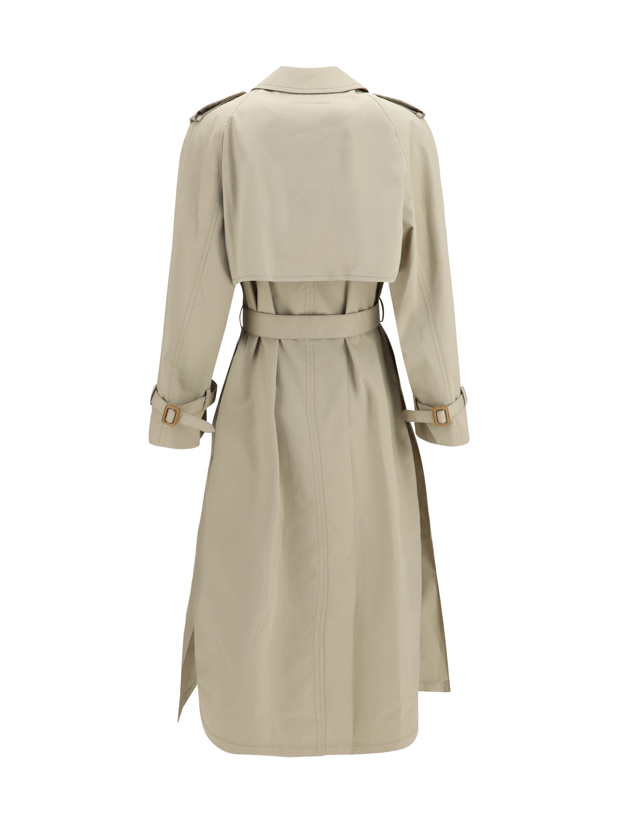 layered classic twill trench coat