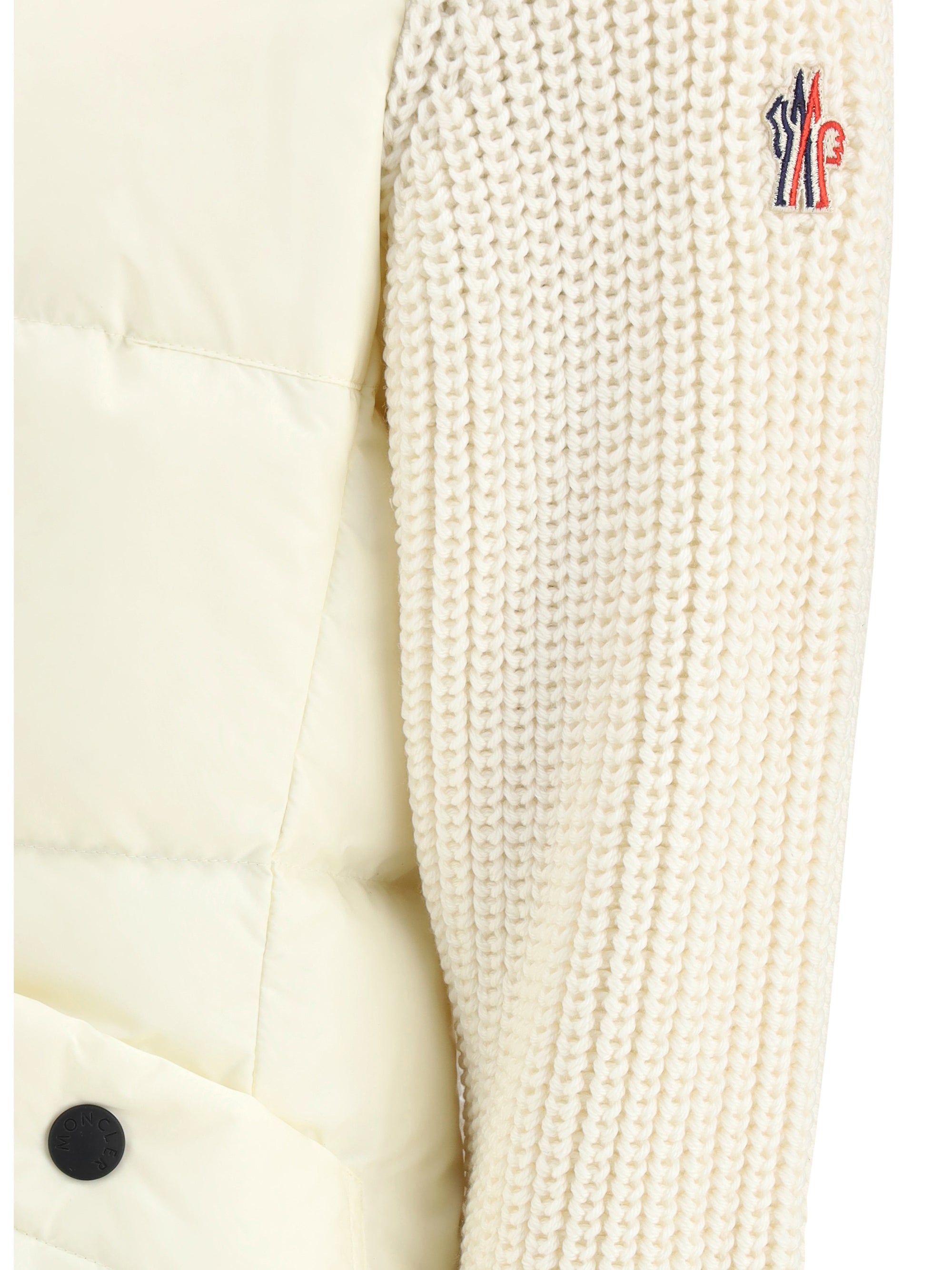 MONCLER GRENOBLE M high collar quilted long sleeve jacket