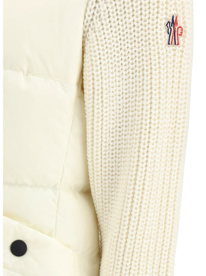 MONCLER GRENOBLE M high collar quilted long sleeve jacket