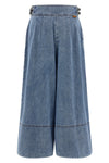 denim culotte high waist jeans
