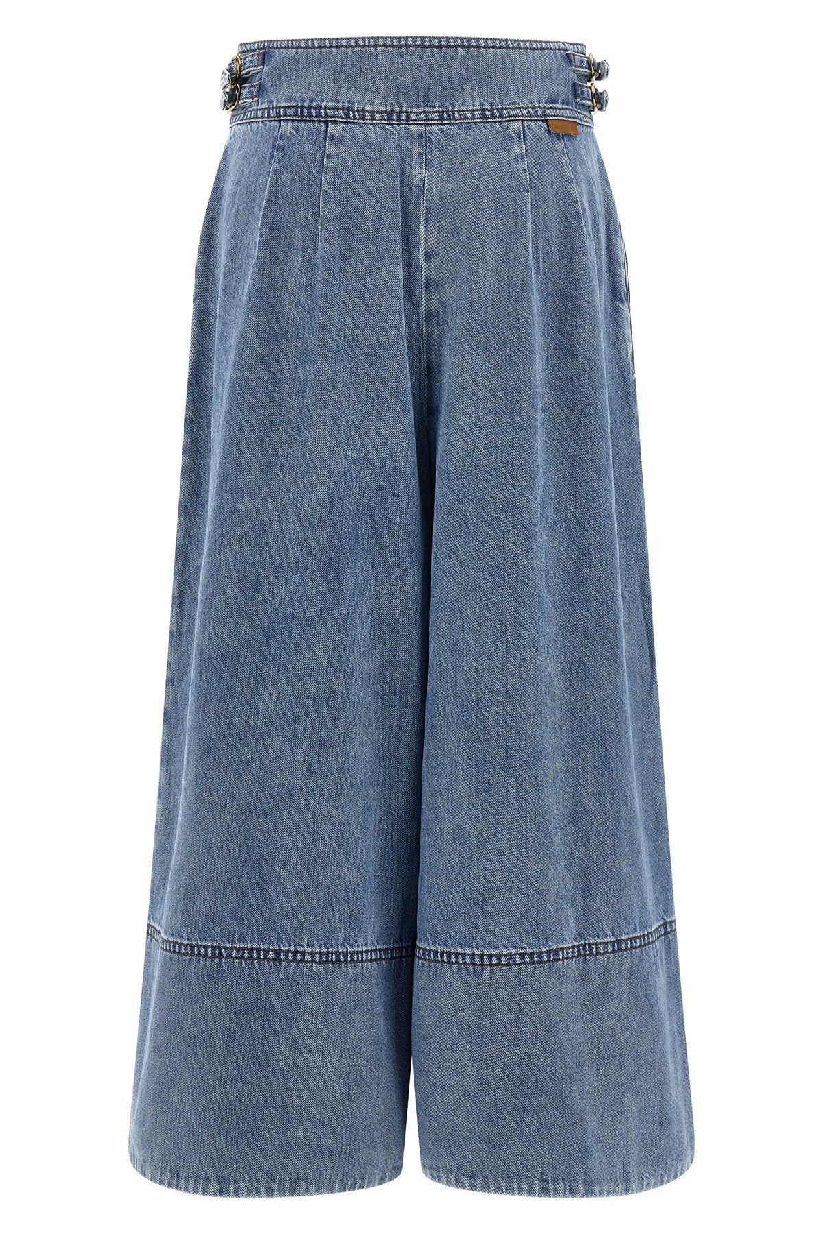 denim culotte high waist jeans