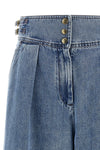 denim culotte high waist jeans