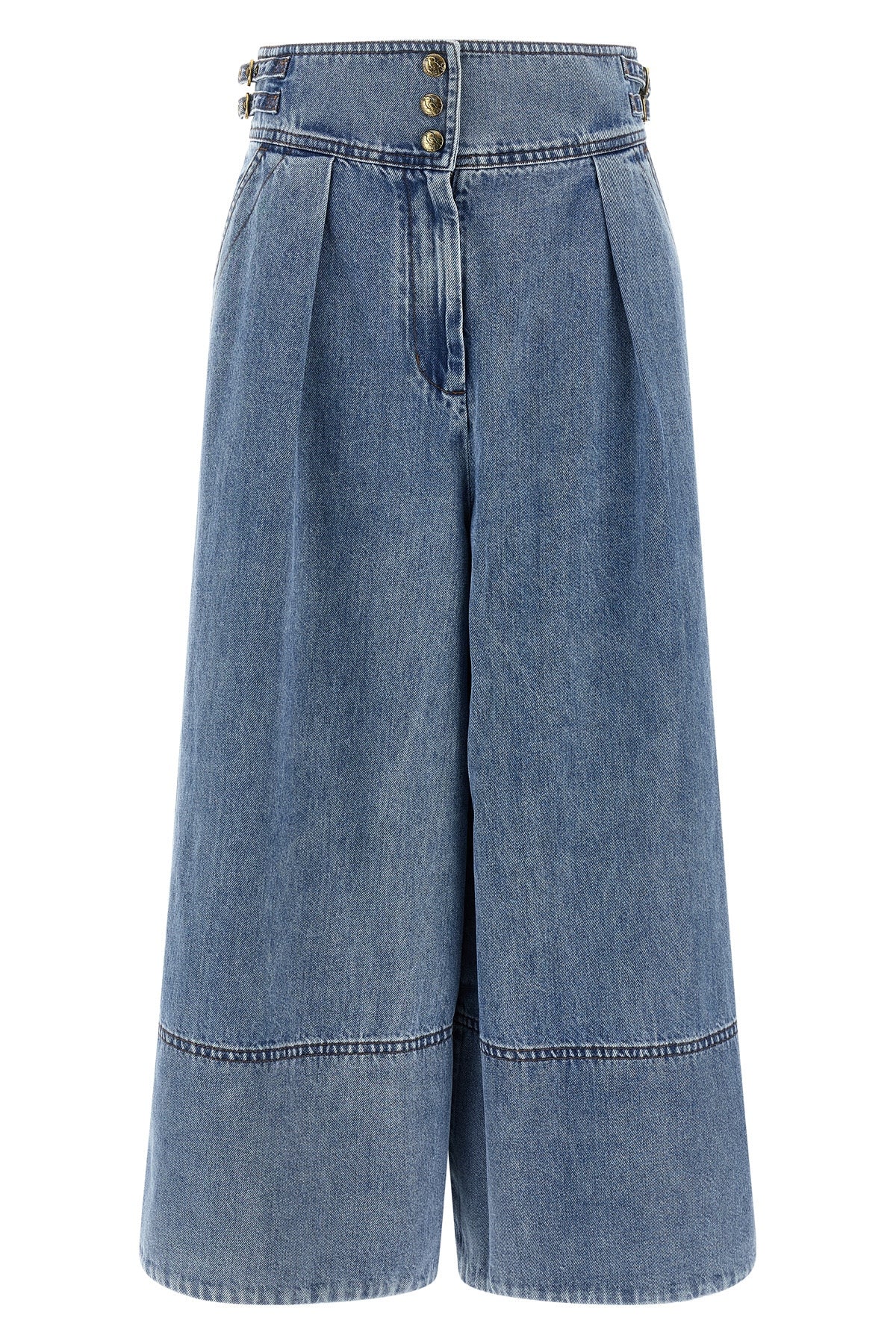 denim culotte high waist jeans