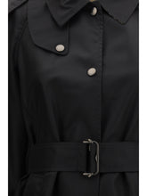 BURBERRY 6 long nylon car coat with hood 