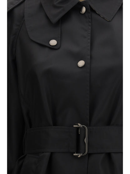 BURBERRY 6 long nylon car coat with hood 