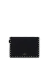 rockstud pouch in leather