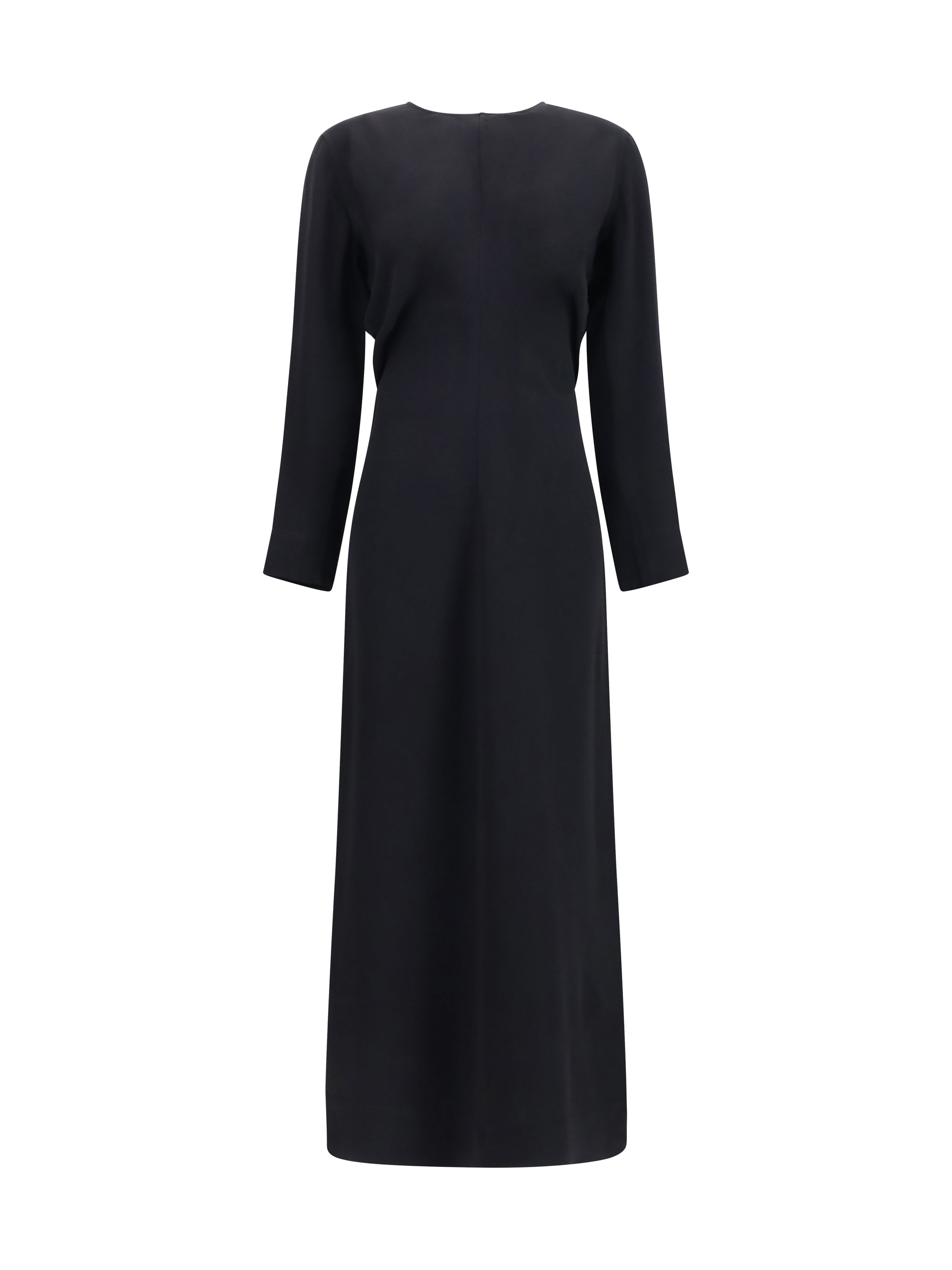 long-sleeve low-waist dress