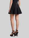 black natté wool miniskirt