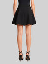 black natté wool miniskirt
