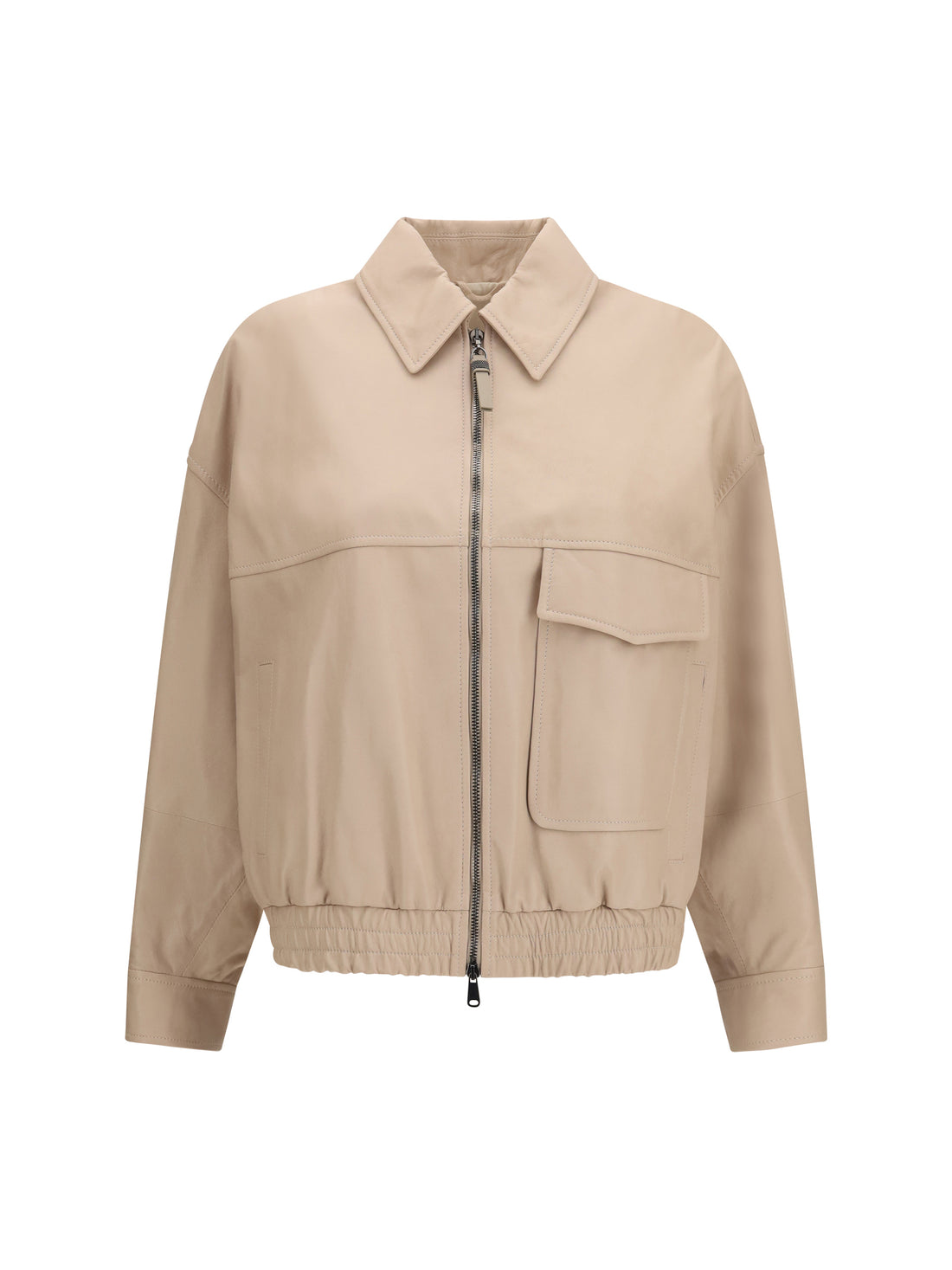 BRUNELLO CUCINELLI 38 glossy nappa jacket with monili