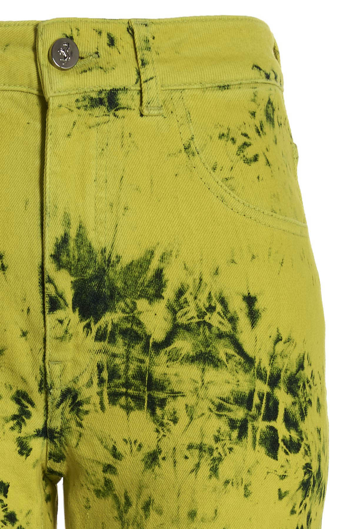 all-over tie dye print cotton denim jeans