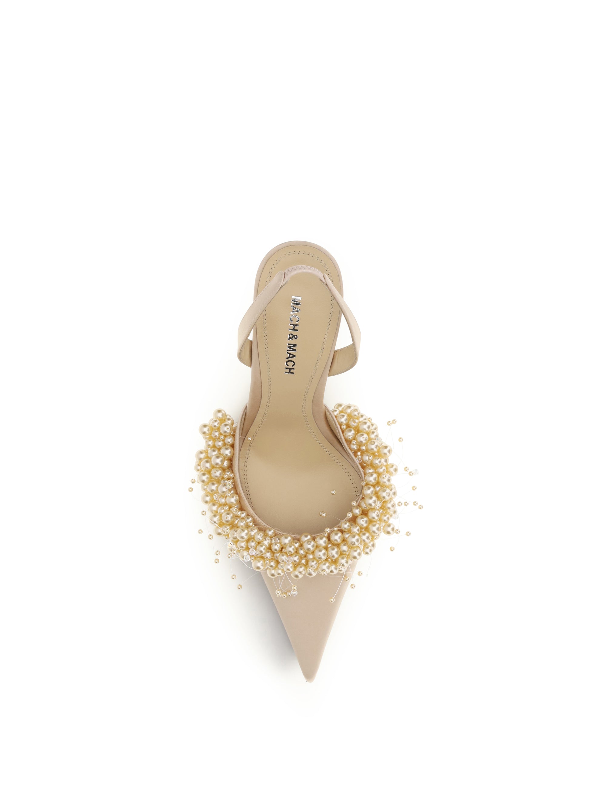MACH &amp; MACH 36 slingback pumps with pearls 