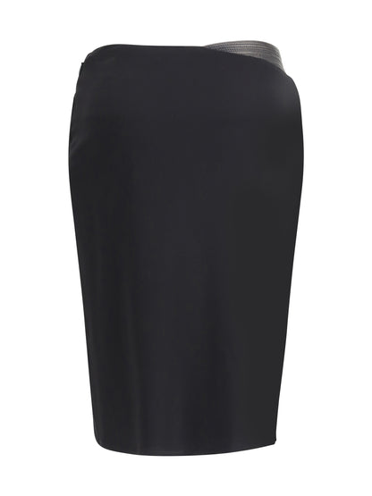 VERSACE 40 draped jersey skirt