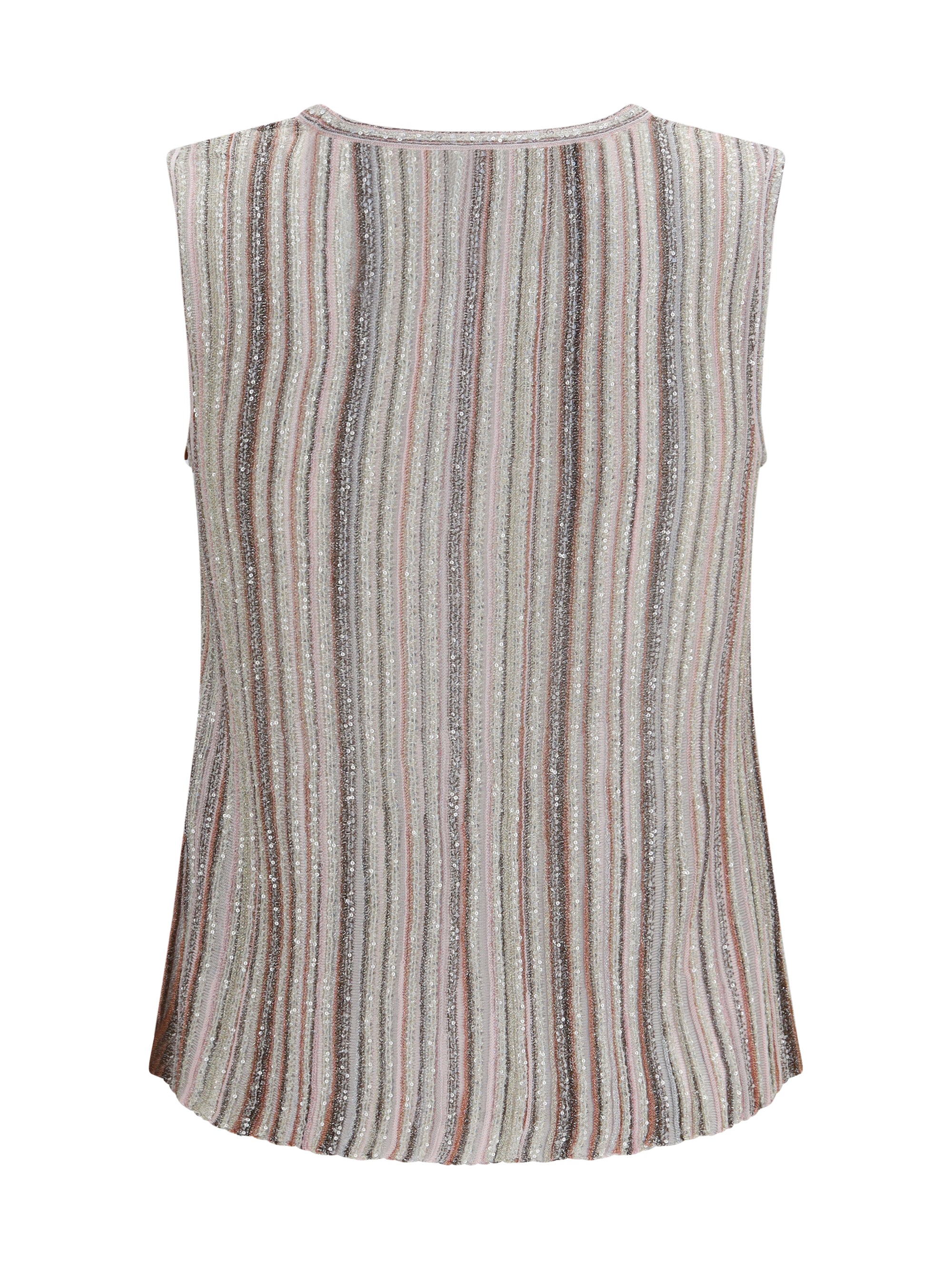 sleeveless ribbed sequin top