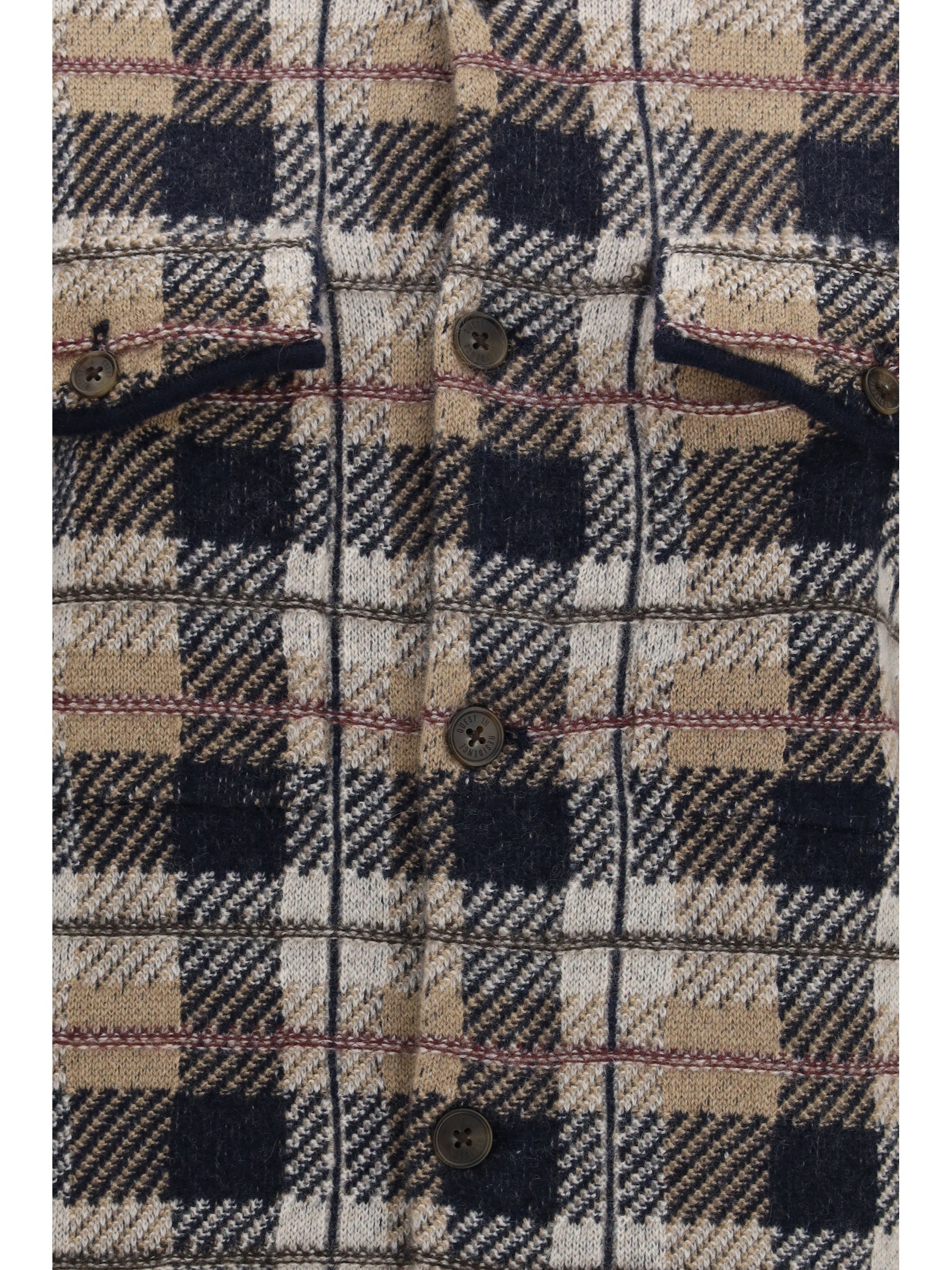 checked cashmere shirt