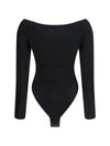 velvet off-shoulder bodysuit