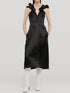 JIL SANDER 38 black satin dress